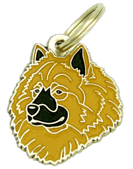 Eurasier amarela <br> (placa de identificação para cães, Gravado incluído)